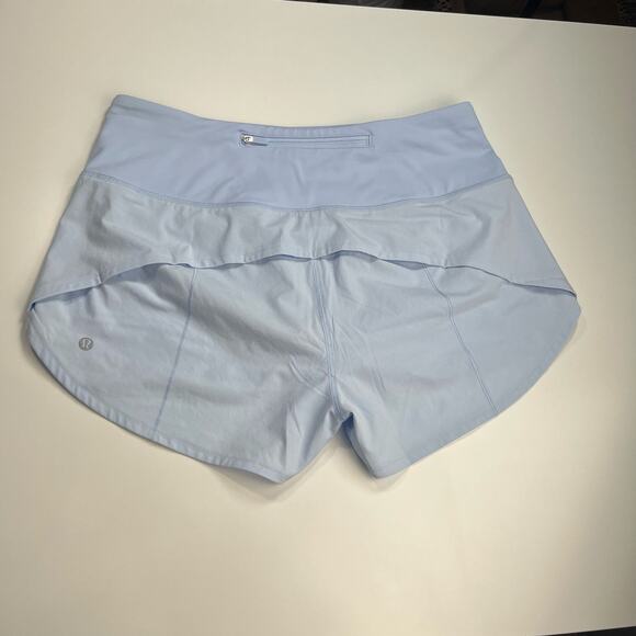 Lululemon Speed Up High-Rise Lined Short 2.5” Women’s Sz 10 Pastel Blue *01-24 - Picture 4 of 14